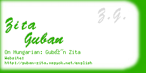 zita guban business card